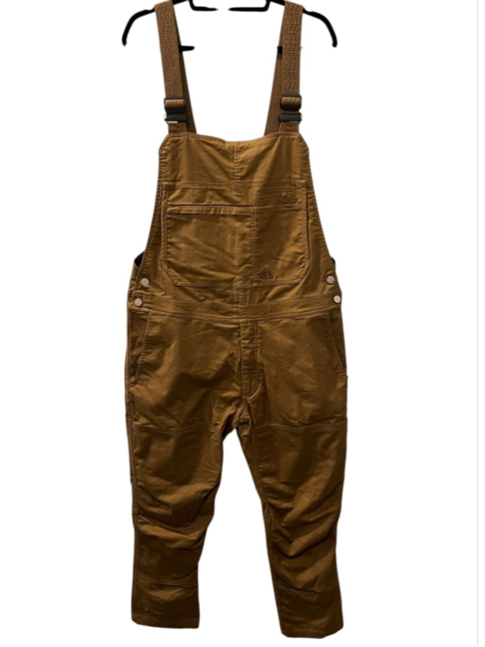 LIVSN Flex Canvas Overalls Men's Brown Utility Workwear Fishing Bibs Size 34x30